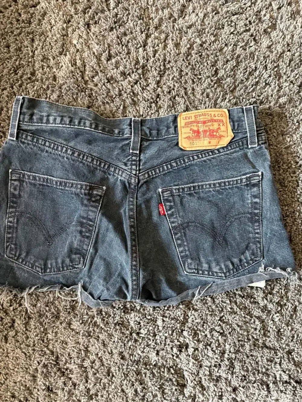 Vintage Levi's 501 Button-Fly High-Rise Cut-Off Denim Shorts